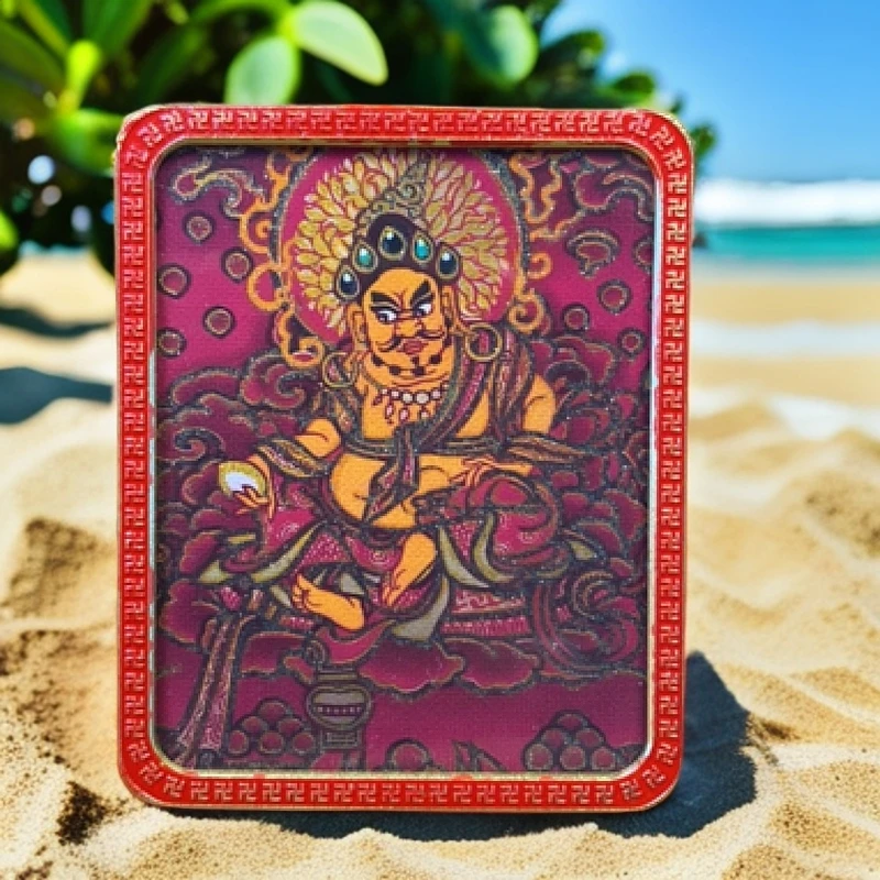 黄财神唐卡男女同款（手编绳）