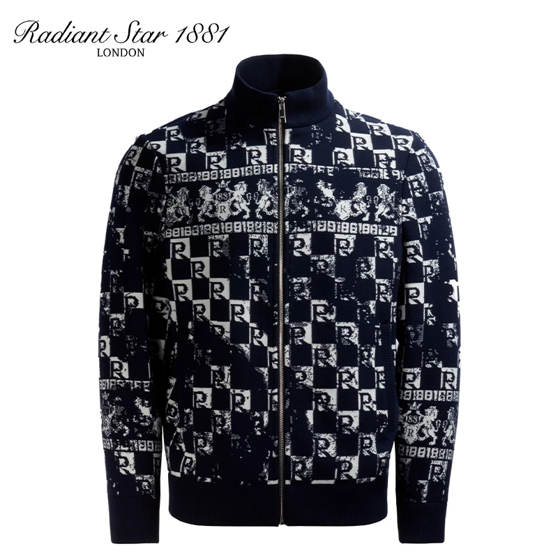 1881 RADIANT STAR秋冬印花针织夹克男 1AF99J5012-70