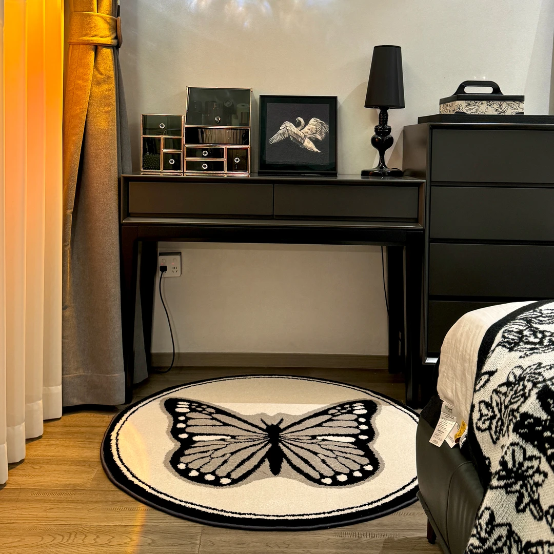 网红专属地毯客厅地毯卧室圆形地毯床边毯定制地垫轻奢茶几垫地毯