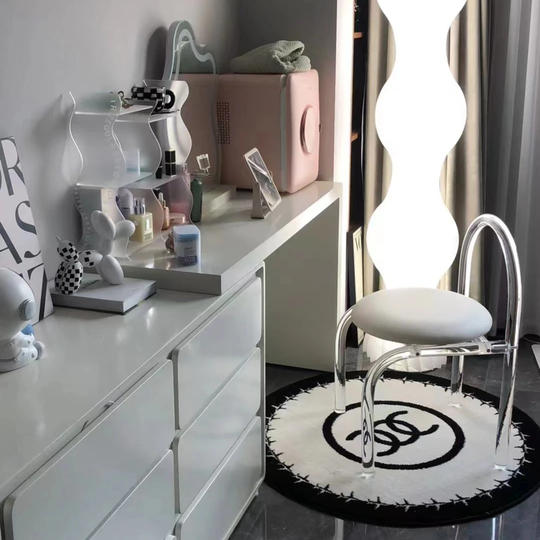 梳妆台地毯客厅卧室床边毯地垫轻奢茶几垫地毯圆形高级圆地毯地垫