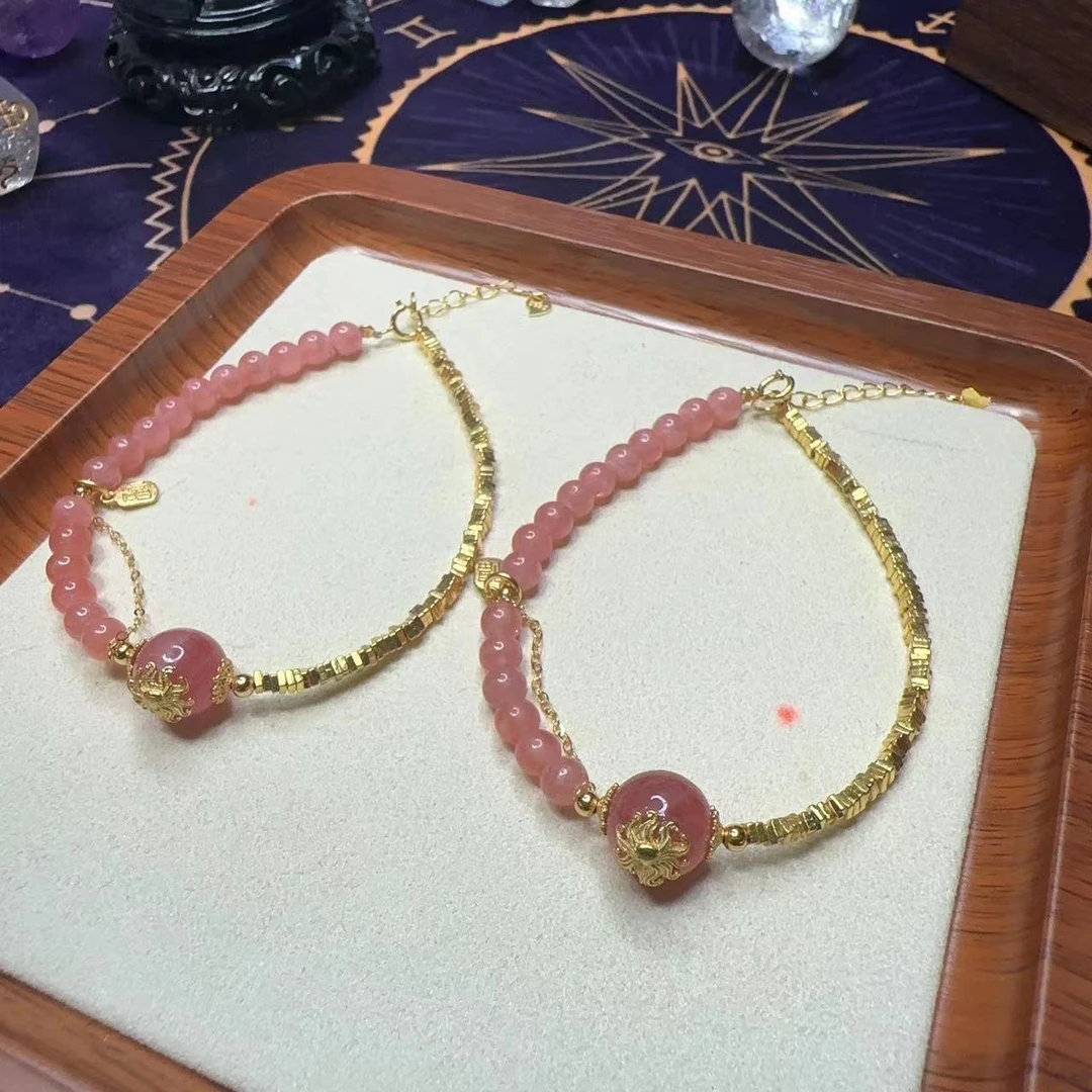 【蜜棠珠宝】红纹石DIY手链（多样性发/发一串）  C4-226