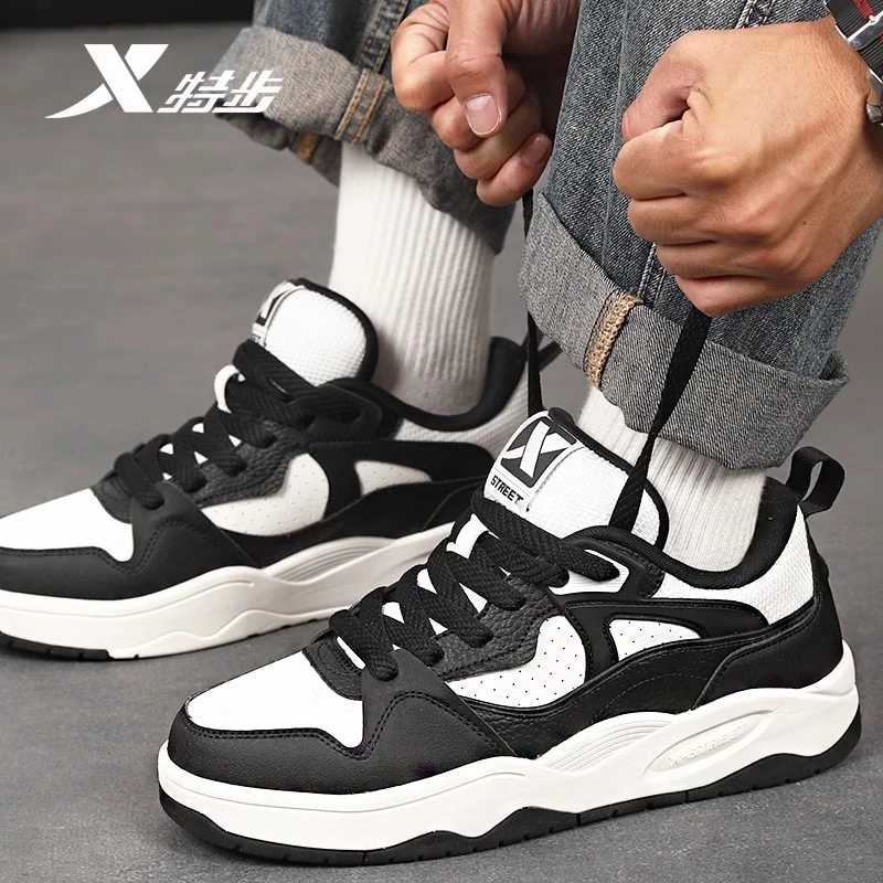 特步官方男鞋复古情侣板鞋秋季旗舰店正品休闲百搭经典运动鞋男