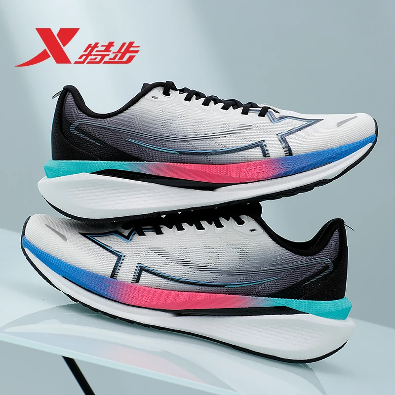 特步影擎2.0MAX轻跑鞋男2025新款春季透气专业竞速训练减震运动鞋