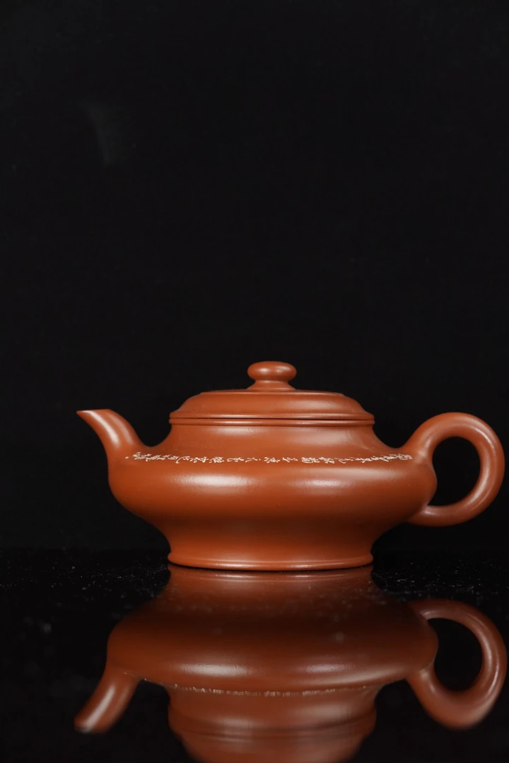 蒋琰滨《虚扁壶》朱泥 1700cc 全手工手制