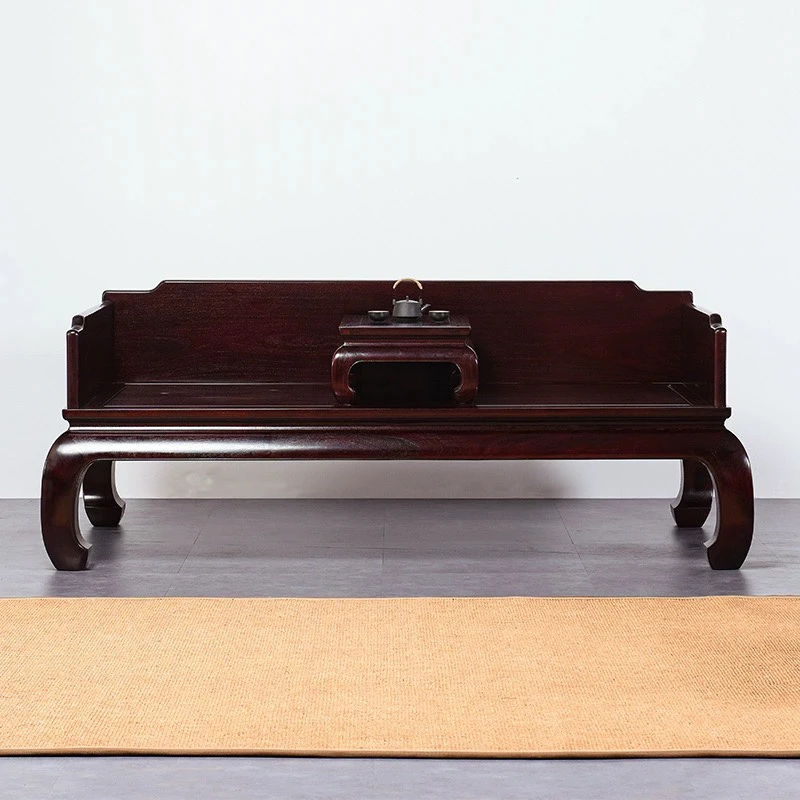 赞比亚紫檀明式三围独板罗汉床两件套