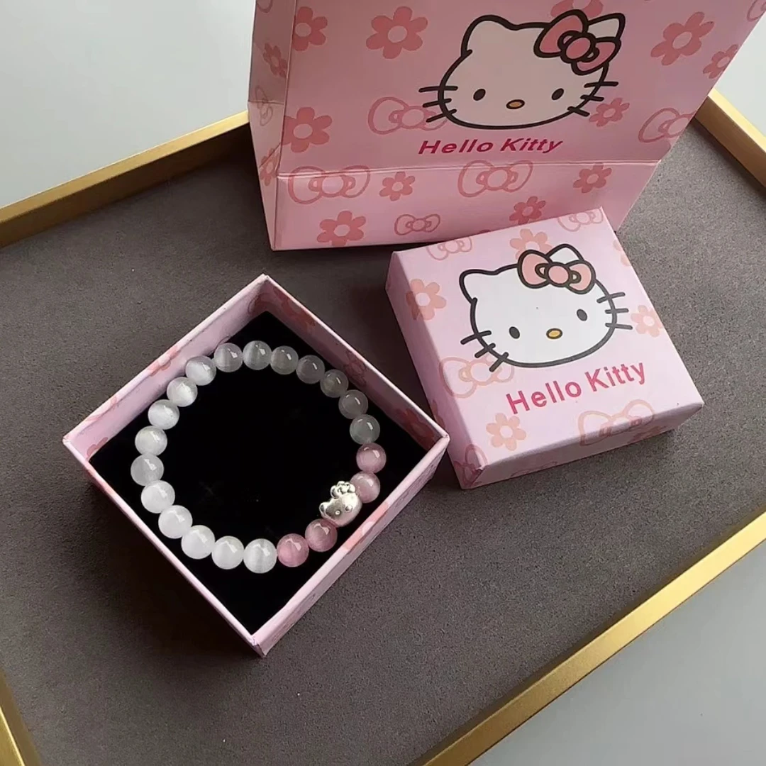 足银手链 足银999hellokitty纯银手链凯蒂猫可爱闺蜜送女友礼物