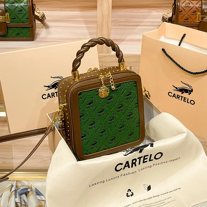 CARTELO/卡帝乐鳄鱼2023新款香水包包绿野仙踪手提包单肩包斜挎包