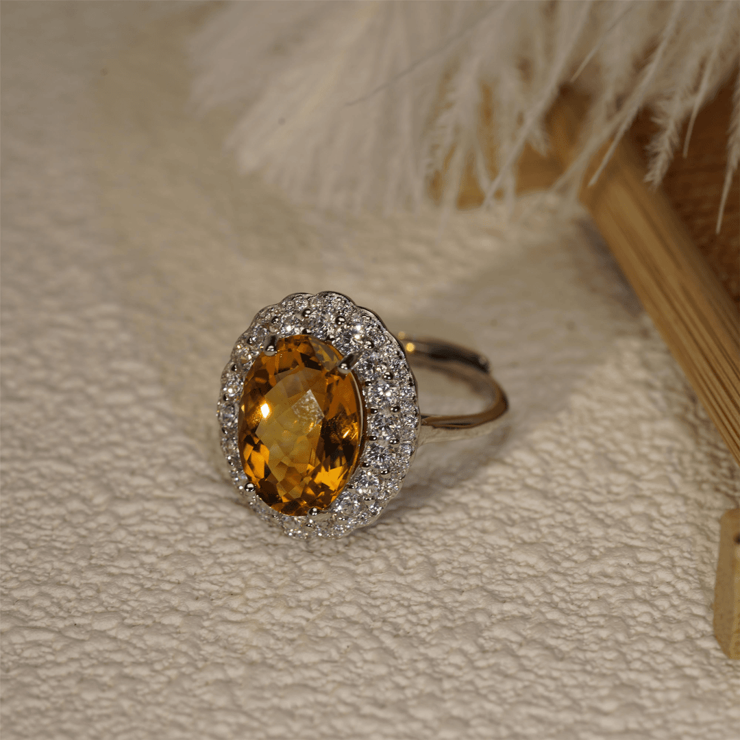 1220-CP34 黄水晶戒指 10*14