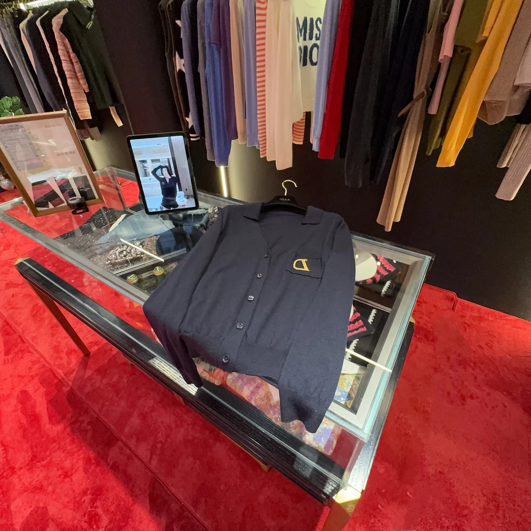 ❉HM 24/FW TNpolo领刺绣开胸上衣#宋妍霏#16针