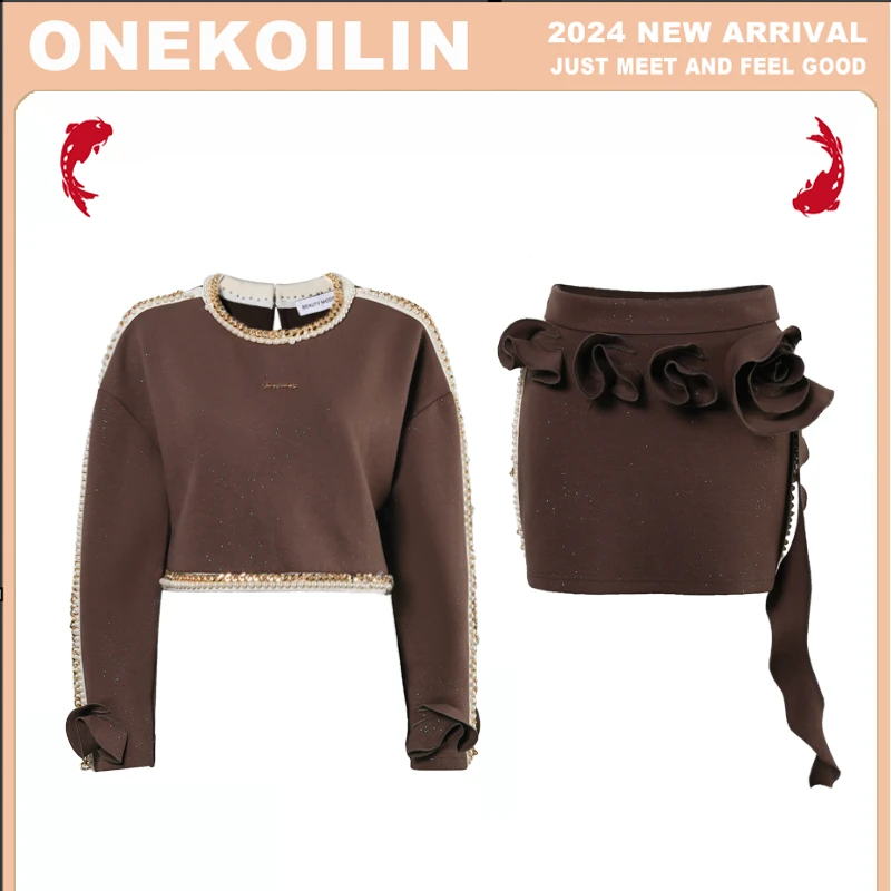 OneKoilin「摩卡爱豆」空气层满天星卫衣套装 MKAD