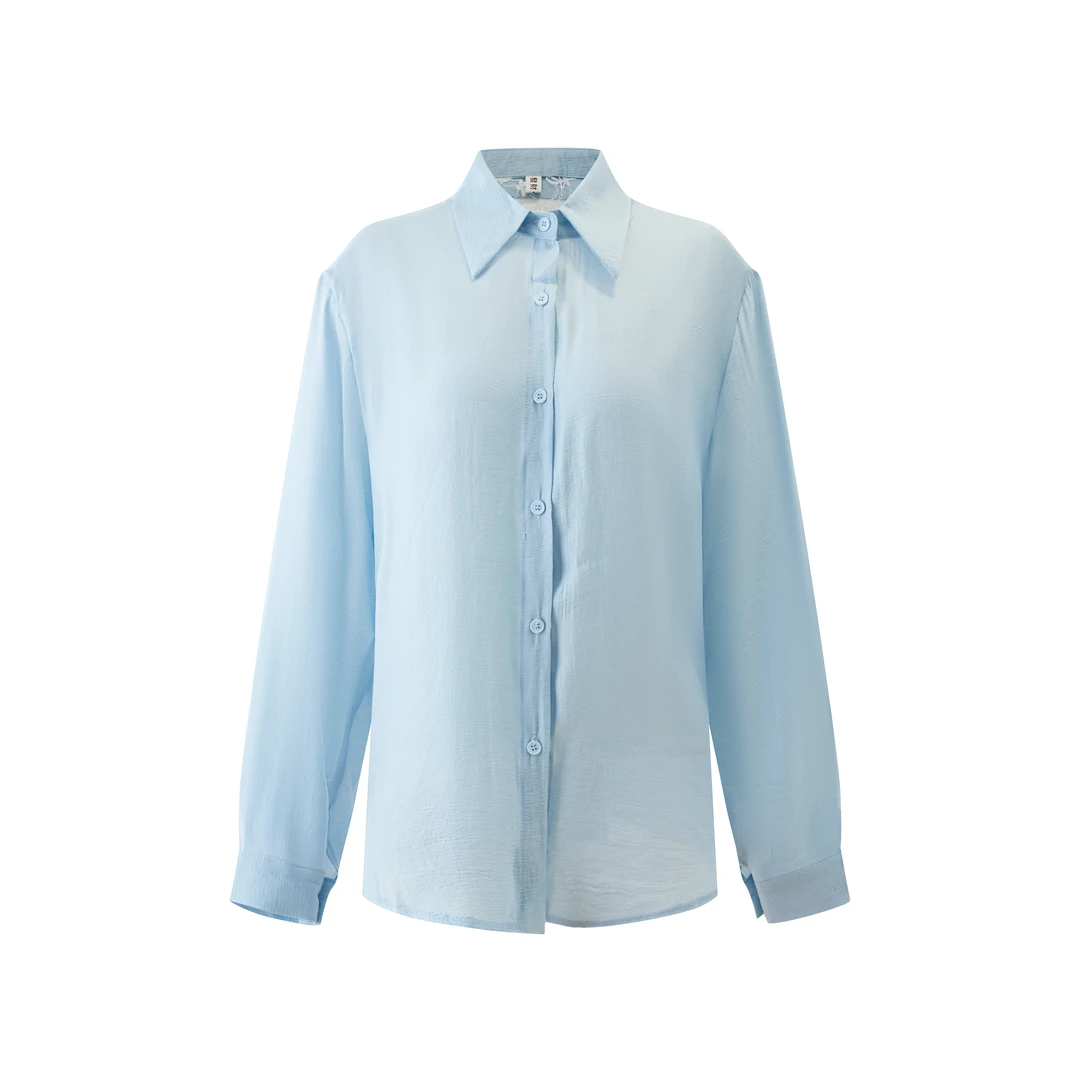 设计感别致蕾丝拼接披肩假两件防晒衬衫 LSPJCS