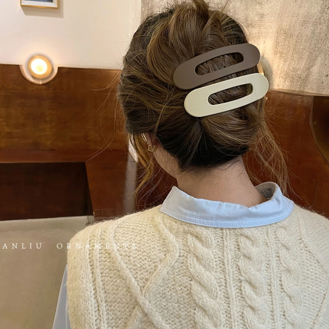 大号发夹女夹子刘海前额侧边发卡后脑勺抓夹一字夹头发头饰鸭嘴夹