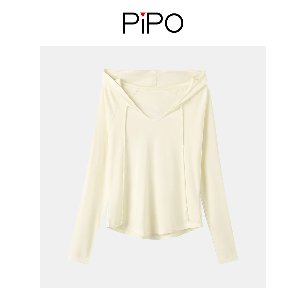 PIPO【现货】连帽设计休闲F晒衣女薄款轻薄小衫DD32XS211+DF32U213