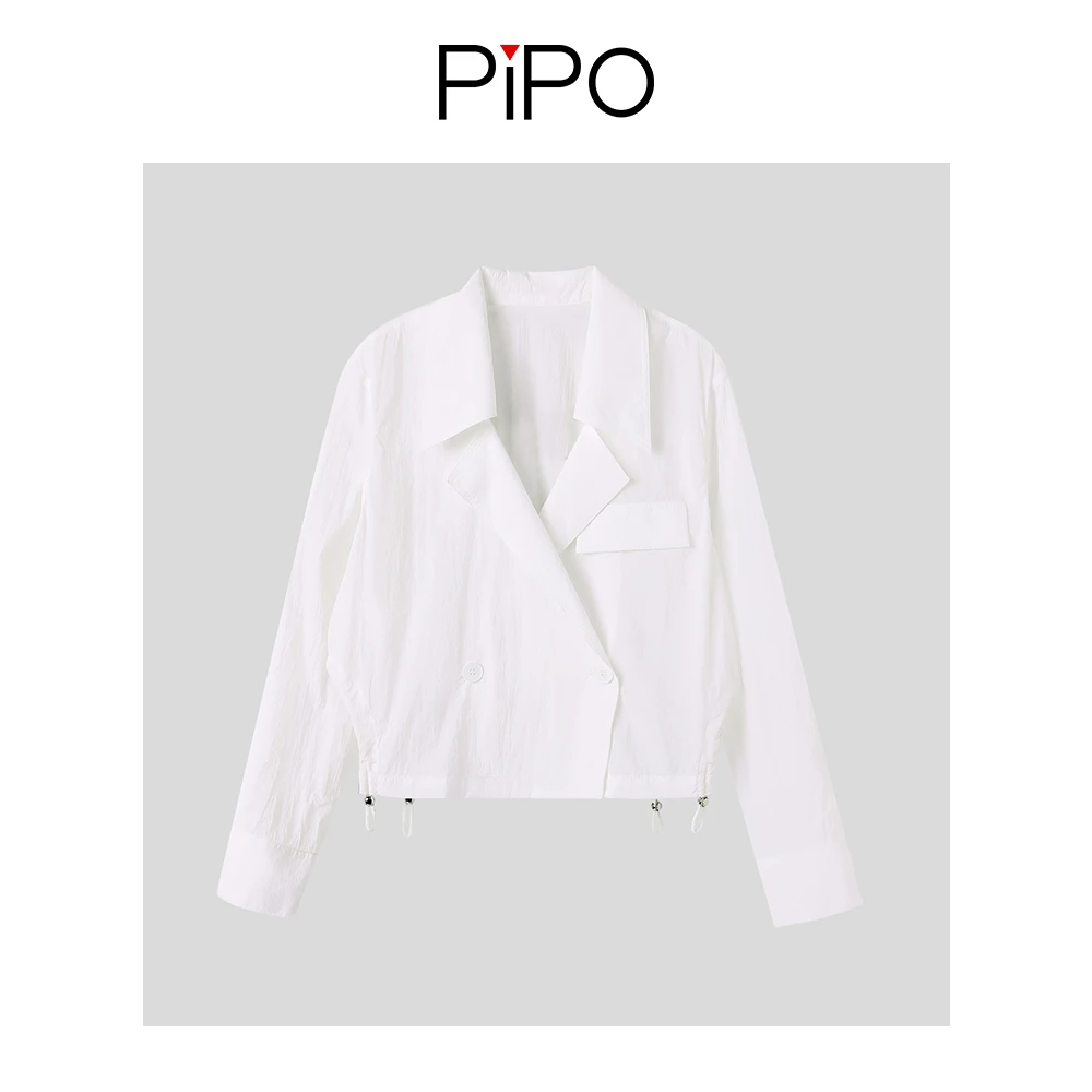 【现货】【PIPO】短风衣式防晒气质短款时尚休闲短外套DD32C301