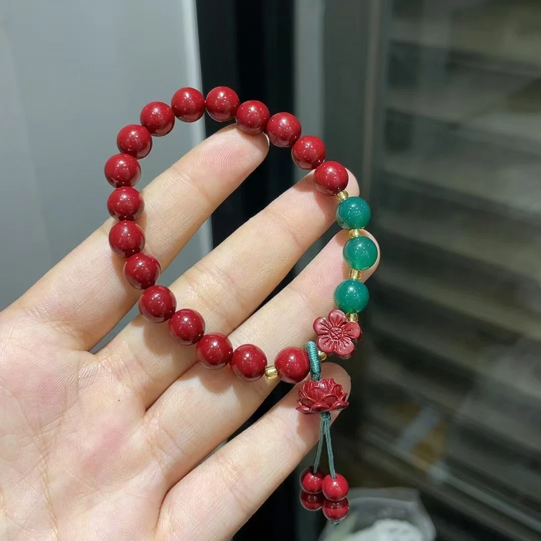 辰砂（处理）朱砂单圈手串时尚百搭气质优雅，男女同款，多样性发货货