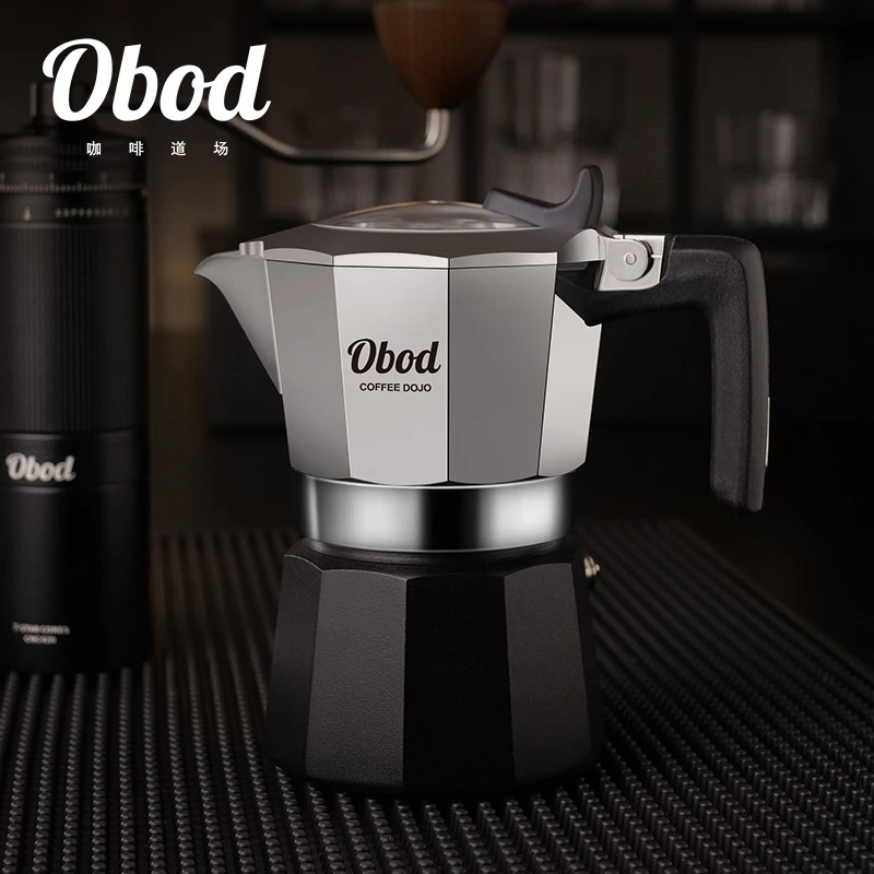 OBOD四代双阀摩卡壶双杯份增压咖啡壶家用意式浓缩萃取煮咖啡器具