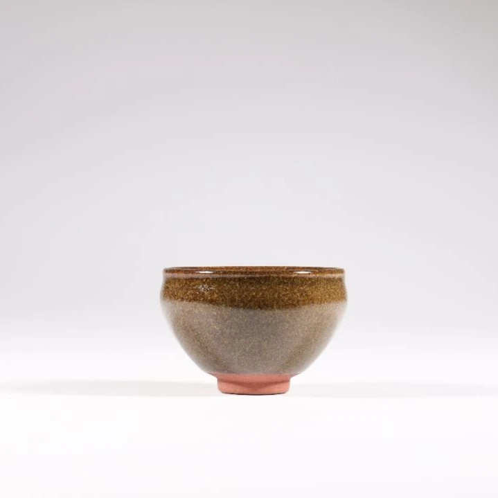 沙坝龙窑纯手工柴烧粗陶将军杯140ml