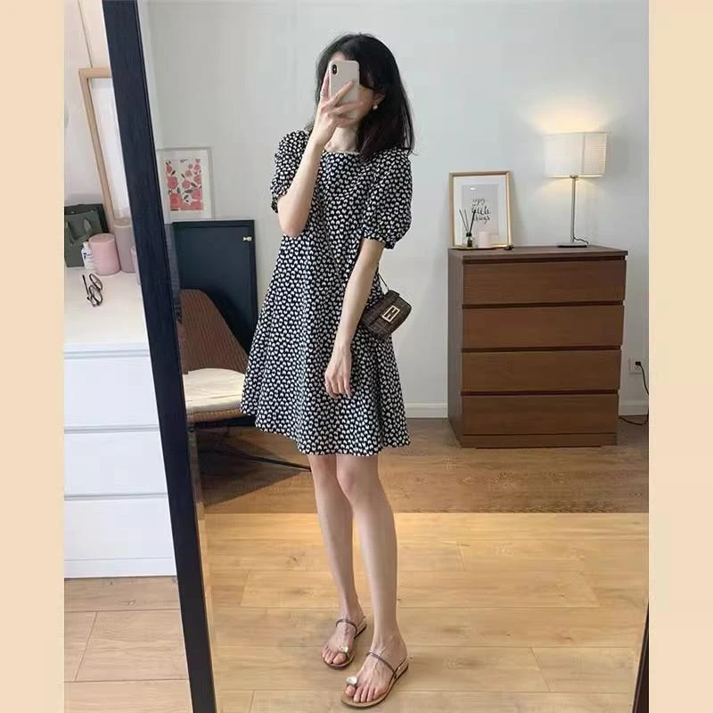 胖mm时尚遮肉显瘦裙子法式大码碎花大码连衣裙高级感夏季韩版小众