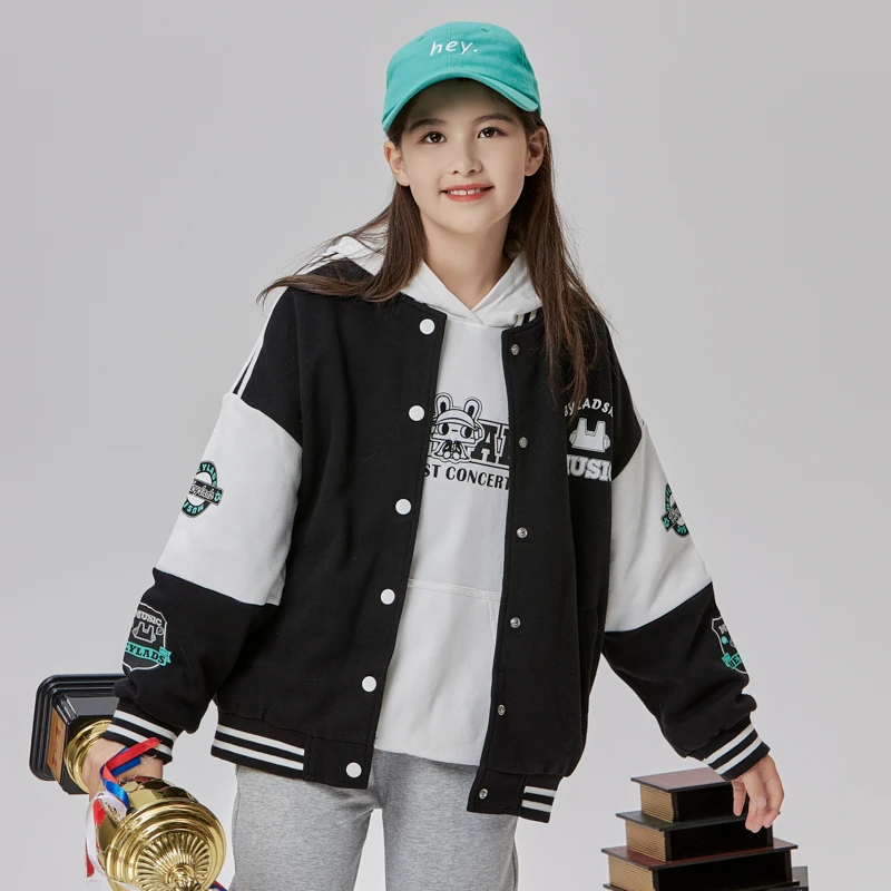 男生女生女童春秋时尚运动百搭中大童球服针织外套NCZCJ13508A