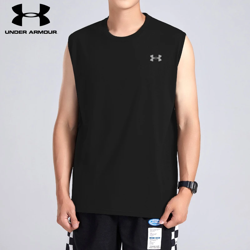 UA安德玛美式投篮服男夏季户外运动健身薄款宽松透气速干男士上衣