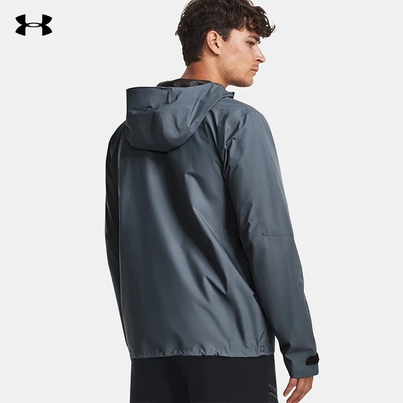 XL~3XL捡漏丨UA安德玛正品男士连帽夹克户外训练运动冲锋衣外套男