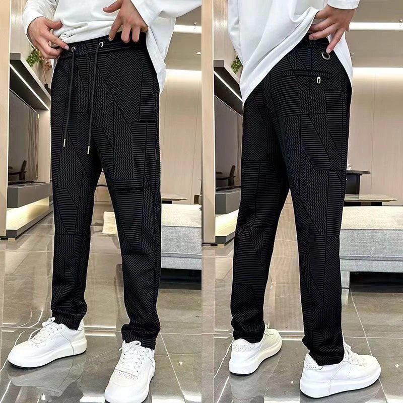 秋冬高端植绒男士休闲裤