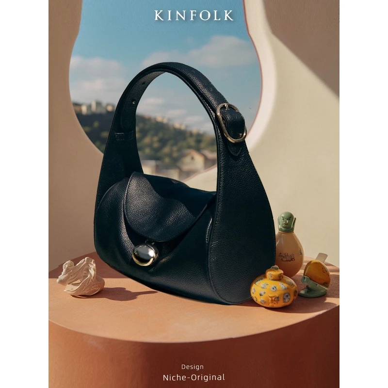 洋气蛋形锁扣高级包包波士顿小众设计手提女包复古高质感腋下女包