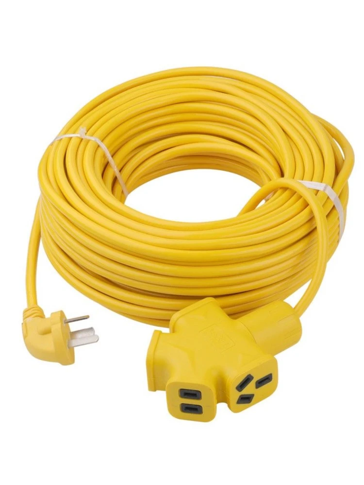 30米两芯电车插头延长线电线防摔插座多功能家用接线板电源线排插