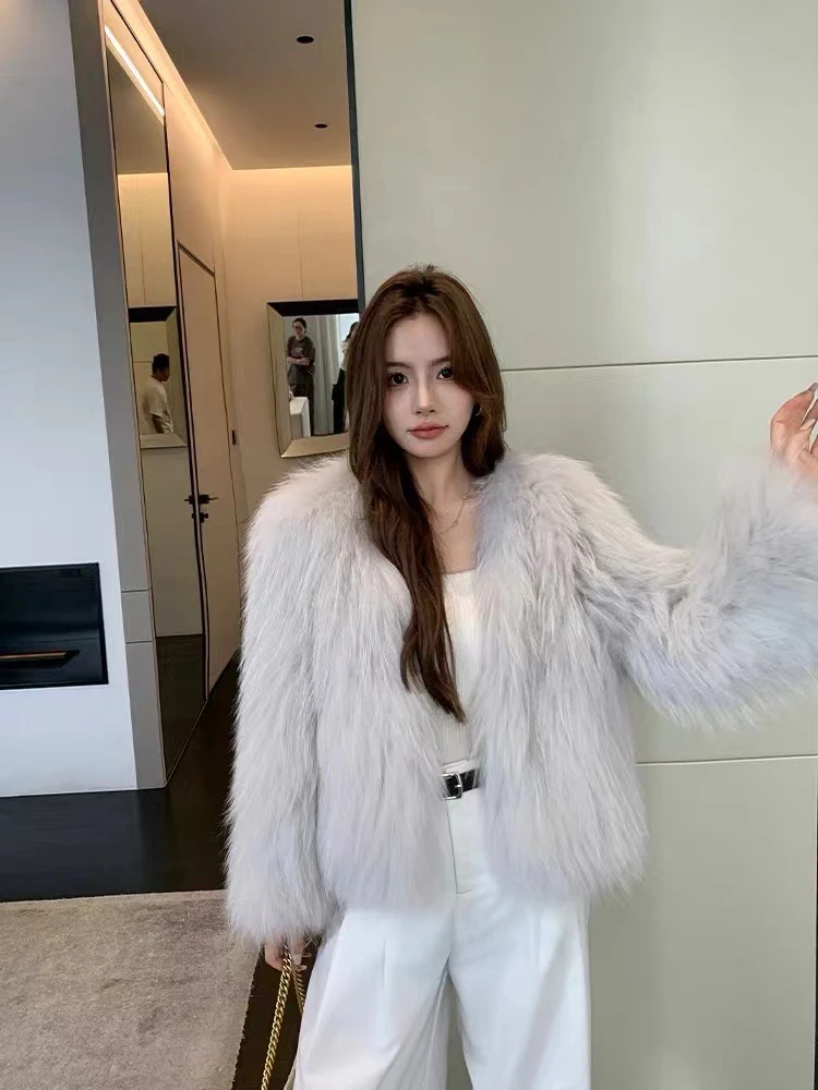 加密网红骡子毛双面编织50长皮草