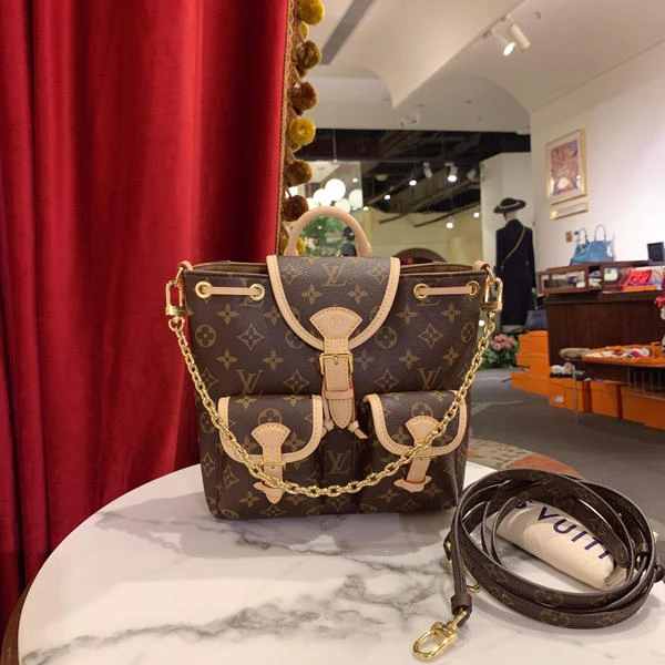 99新 LouisVuitton/路易威登 excursion老花金扣双肩包/43375659