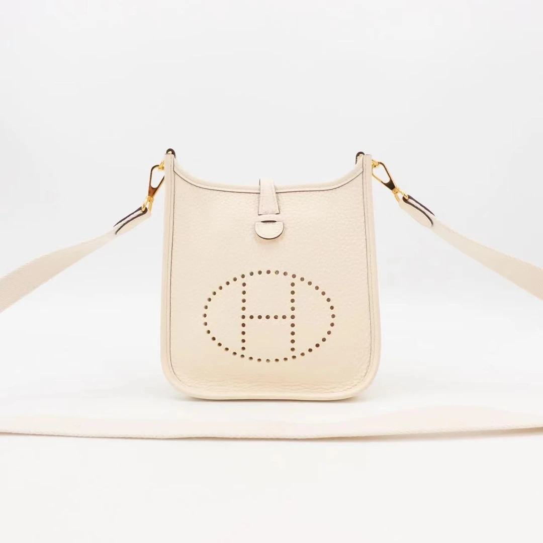 99新 Hermes/爱马仕 爱马仕mini evelyne16银扣tc/24591114拆单
