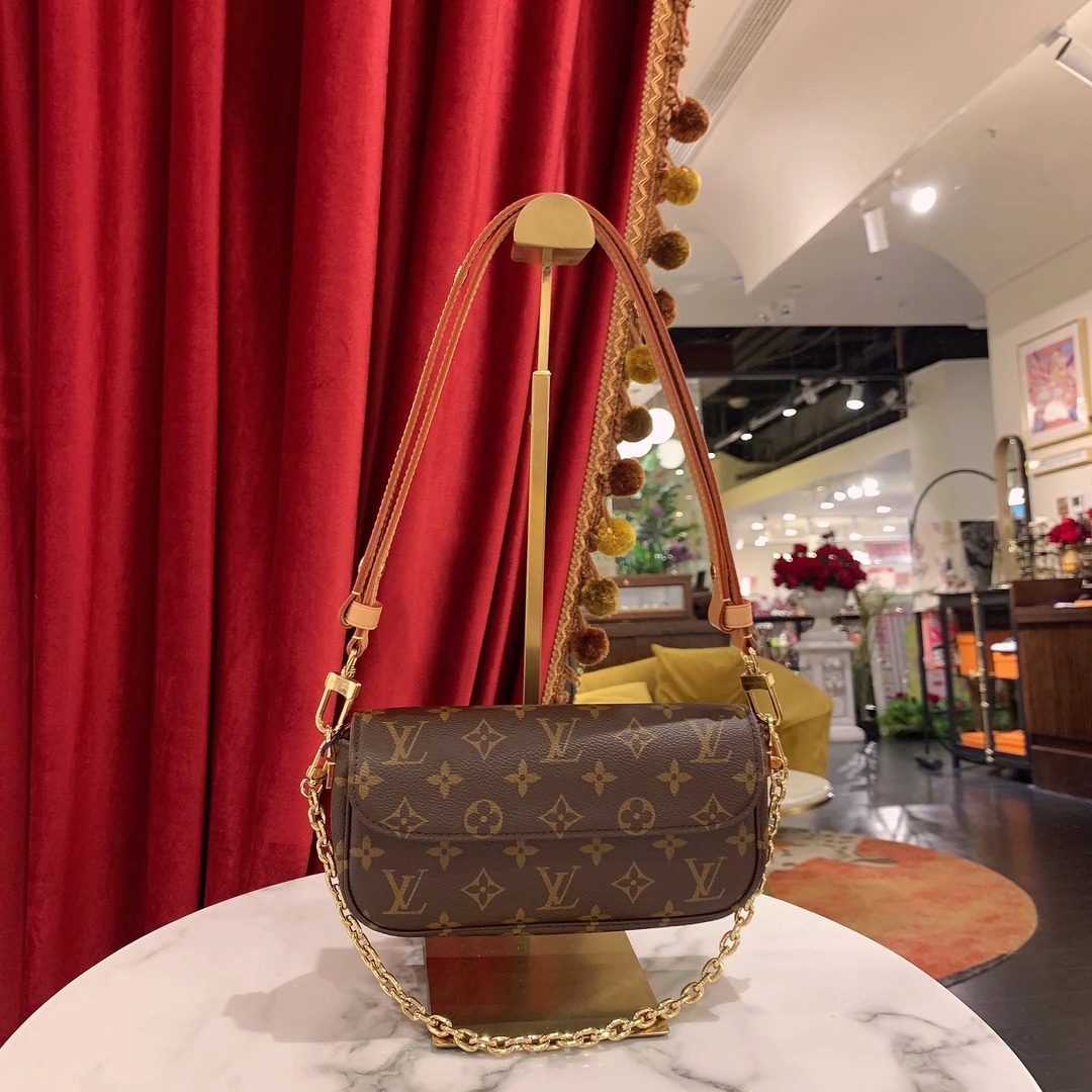 99新 LouisVuitton/路易威登 拆单路易威登ivy法棍老花金45936786