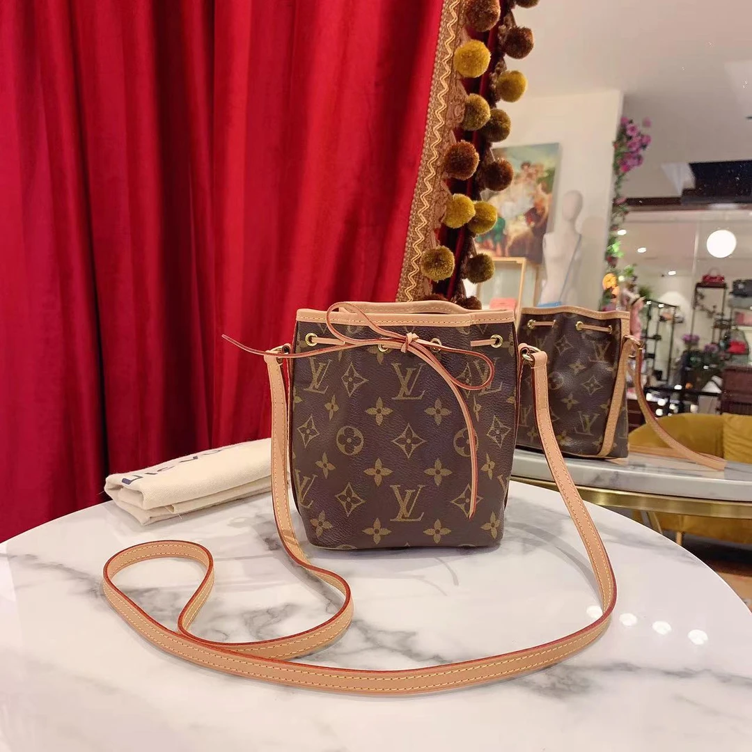 95新 LouisVuitton/路易威登 GGS路易威登nano noe水桶81191268