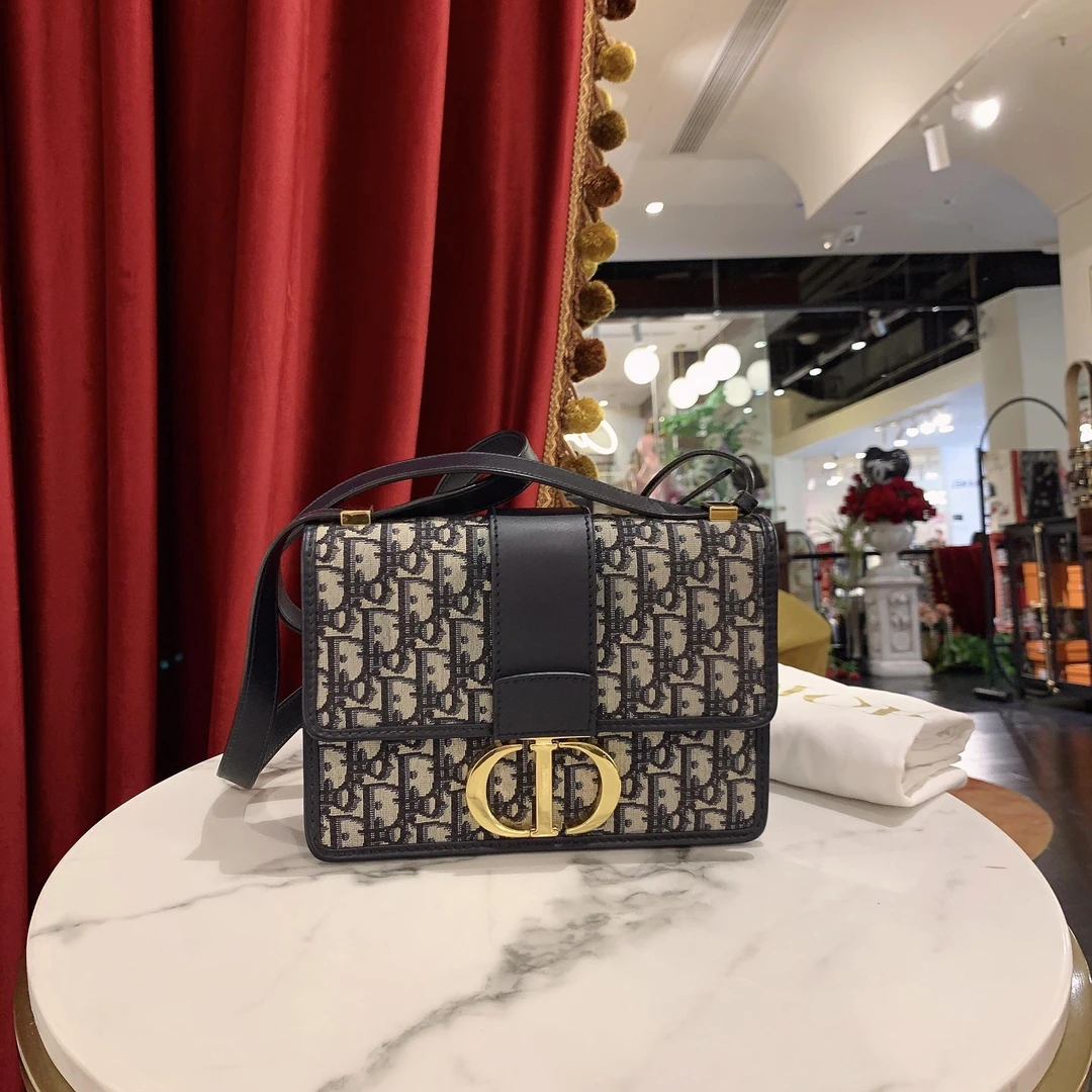95新 DIOR/迪奥 GGS蒙田30老花金扣帆布芯片款20年