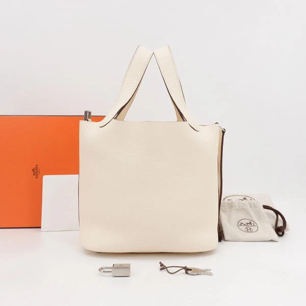 99新 Hermes/爱马仕 GGS爱马仕picotin18奶油白银扣tc 45700909