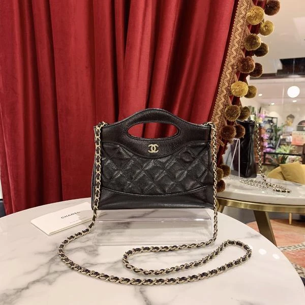 99新 Chanel/香奈儿 香奈儿/GGS香奈儿24s 31bag nano黑金羊皮芯
