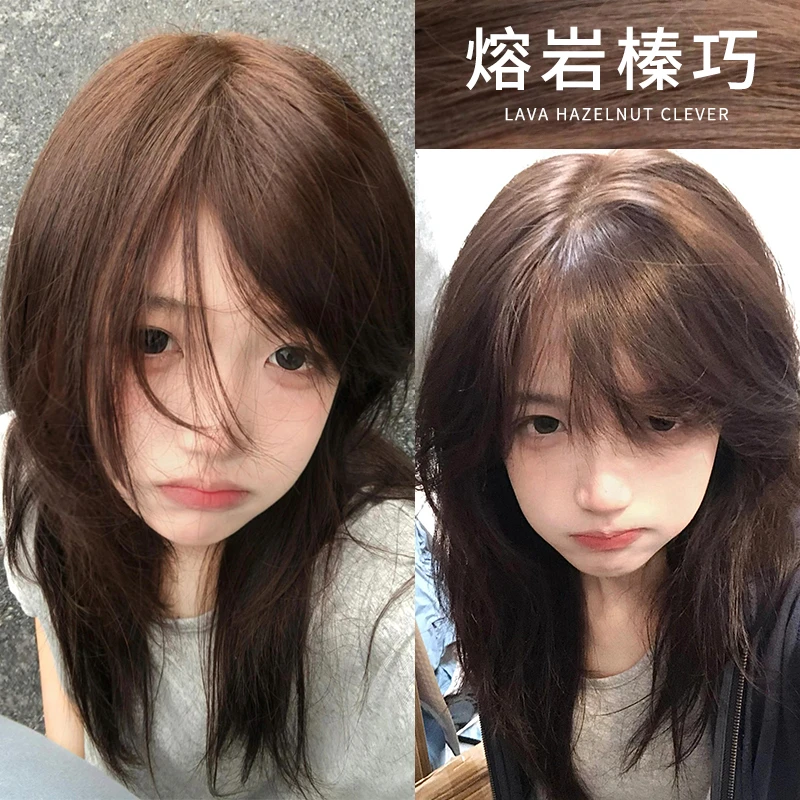 小鱼海棠推荐OKSC熔岩榛巧染发膏2024新款流行色自己染不伤发植物