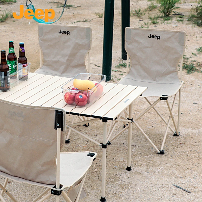 JEEP/吉普户外折叠椅子便携家用小板凳钓鱼马扎美术写生靠背露营