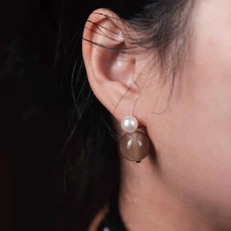 合金耳饰 【抒己·大雪宝】耳饰耳环牛角手工古典国风百搭古风送礼