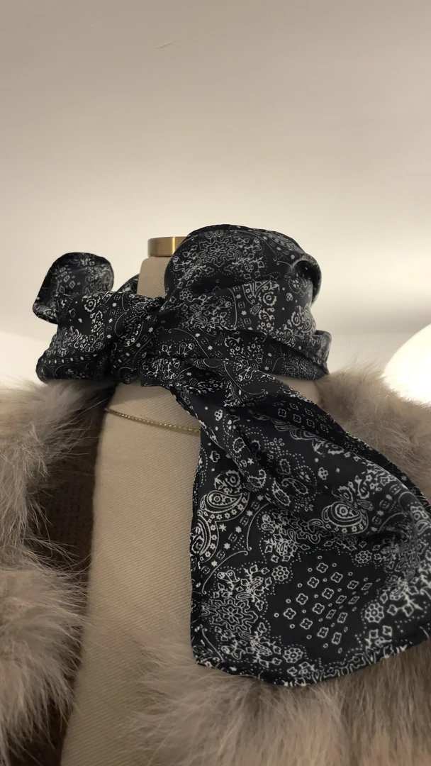 气质时尚百搭复古洋气小众丝巾法式