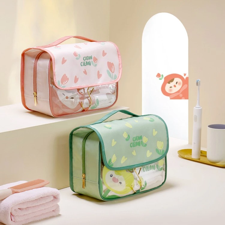 洗漱包旅游洗漱用品便携式大容量旅行透明收纳袋手提防水化妆包