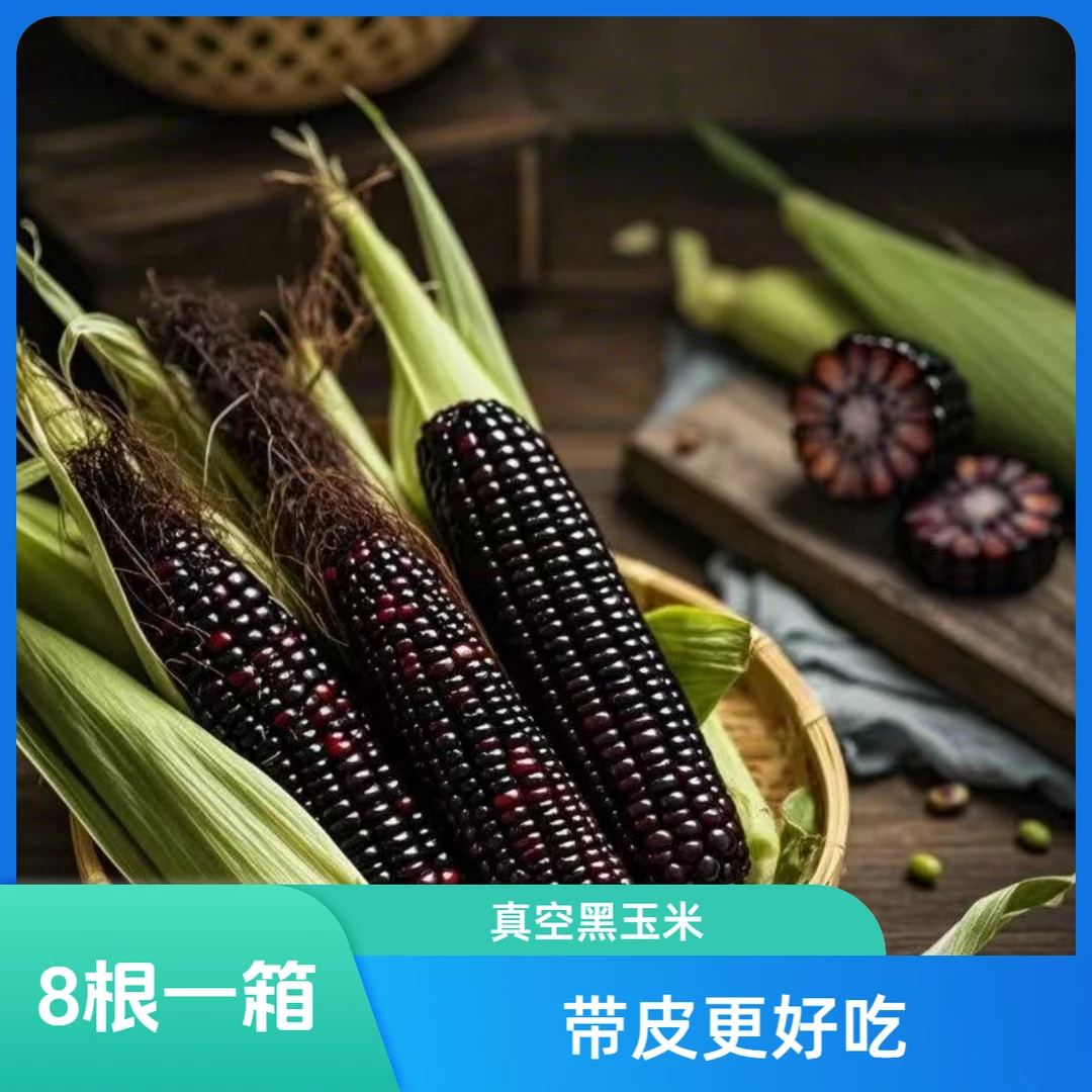 黑玉米【一箱8根】带皮真空好吃有营养