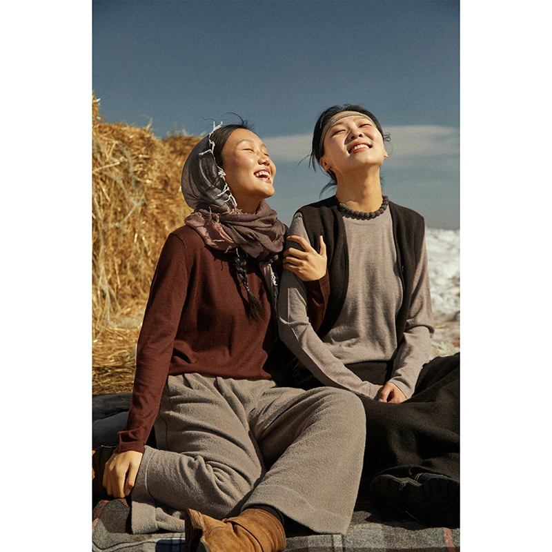 Say Ya【幻】超好穿 长久简约圆领精纺羊绒套头衫 百搭打底