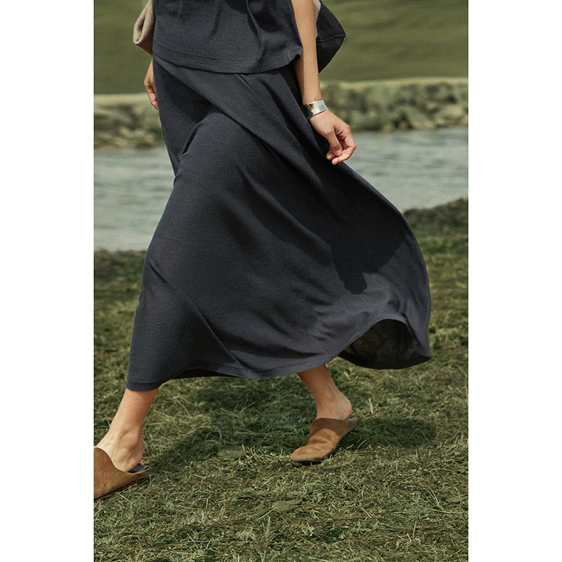 Say Ya【然】清风闲月 凉滑A版半身裙 内衬/垂坠/春夏显瘦