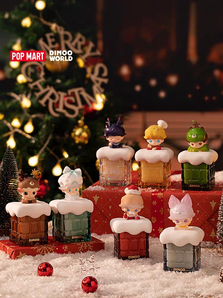 （拆盒）POPMART泡泡玛特DIMOO雪人的来信香氛蜡烛潮玩盲盒手办