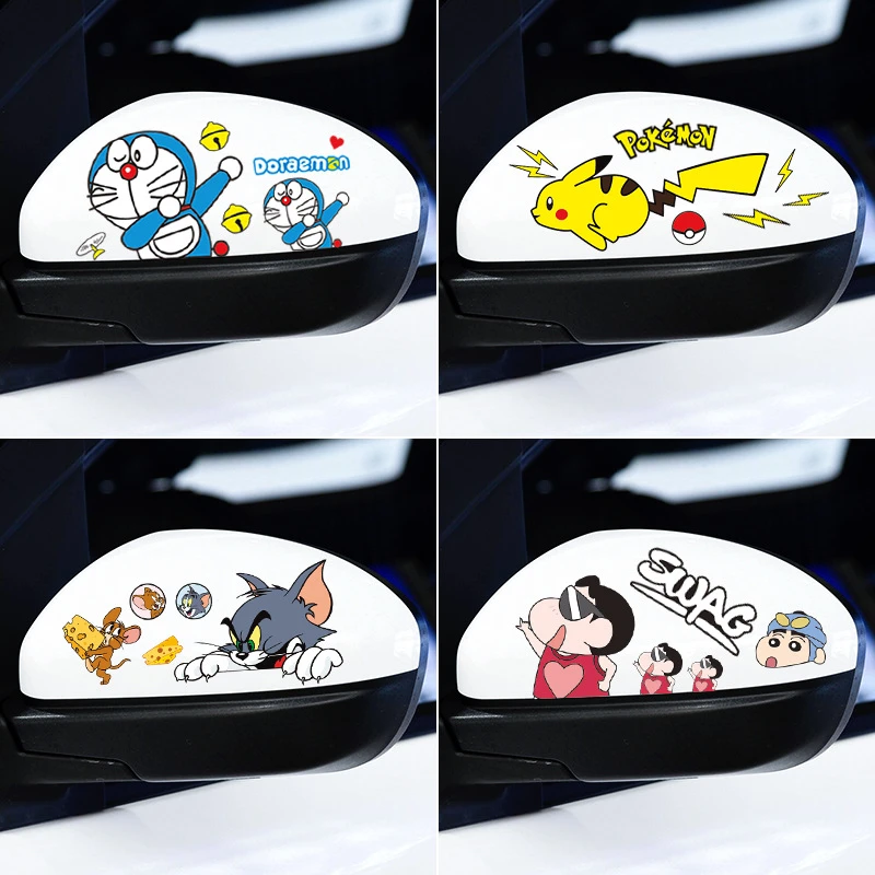 汽车贴纸卡通后视镜车贴创意个性可爱倒车镜装饰贴防水防晒划痕贴
