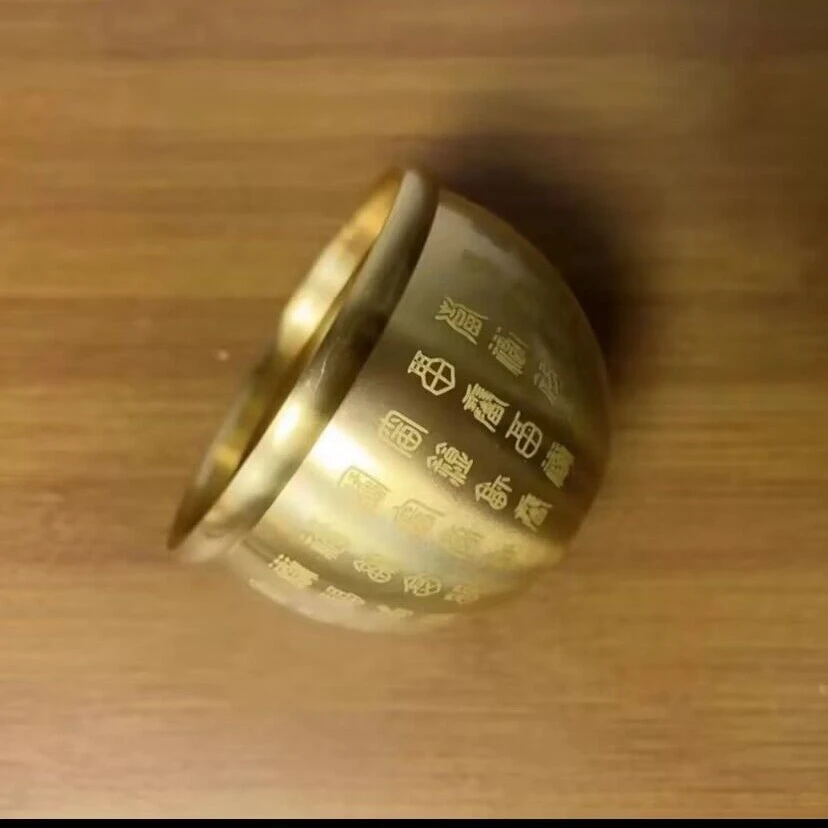 纯黄铜雕刻百福办公家居礼品摆件