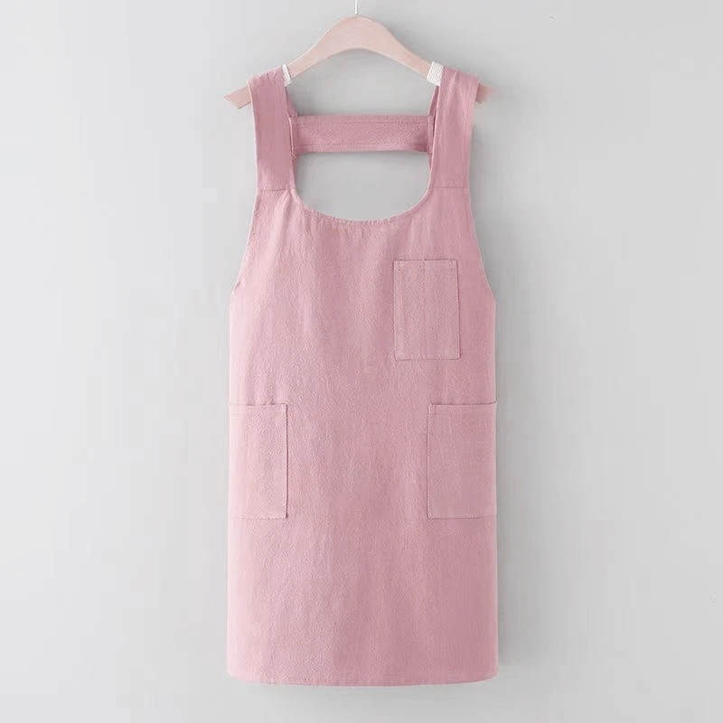 JIAQILI/佳绮利水洗皱皱棉布围裙时尚洋气柔软舒适防尘防污工作服