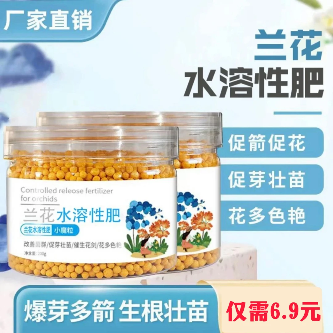 兰花上剑长大白根兰花专用控释肥兰花专用小魔粒君子兰蝴蝶兰均衡