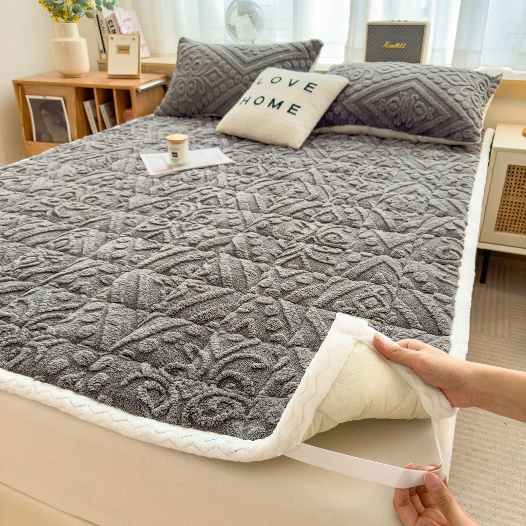 立体提花塔芙绒床垫软垫加绒加厚家用床护垫学生宿舍单人床褥垫子